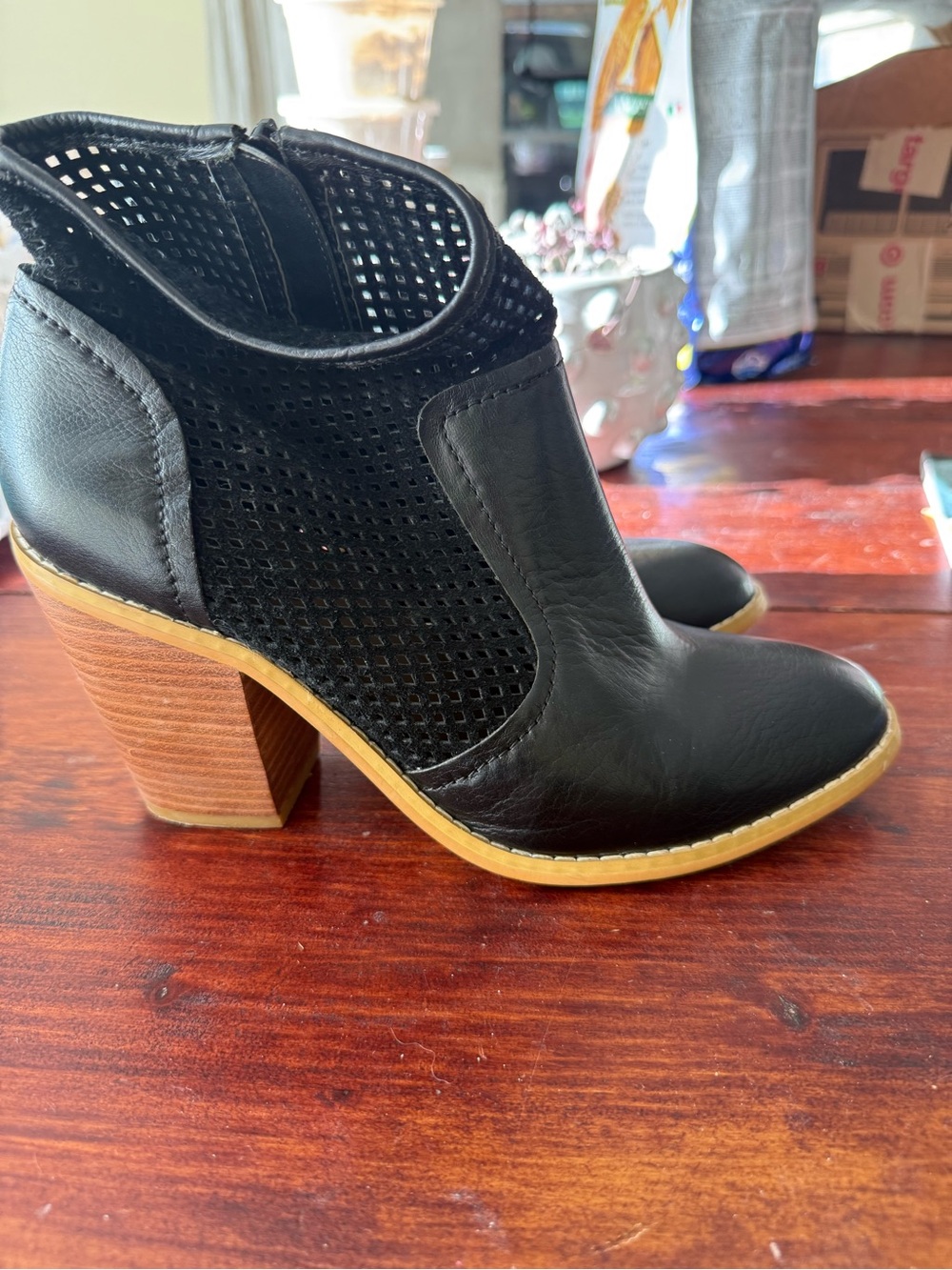 Saks 5th Avenue suede & leather booties